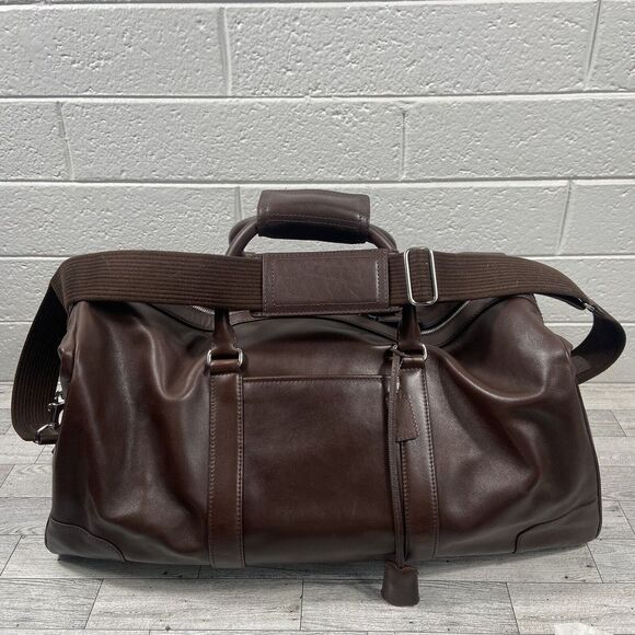COACH Leather Cabin Weekender Duffle Bag Chocolate Brown No. L1S-5404 - Picture 6 of 16